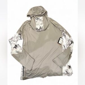 True Timber Men's Gray Hooded Fishing Jacket with Mask